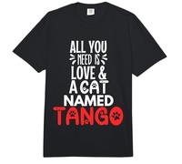 Diseño de Tango con Nombre de Gato: ¡Todo lo Que Necesitas es Amor! Comfort Colors Adult Heavyweight T-Shirt