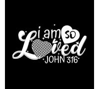 Diseño de taza con frases de feliz día de San Valentín "Soy muy amado" Calcomanías de tallado fino 54.4x102.2cm Pintura mural artística Blanco