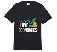 Diseño de Tendencia de Monedas gráfico I Love Economics Comfort Colors Adult Heavyweight T-Shirt