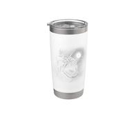 Diseño de terror de rape de aguas profundas oscuras Vaso térmico de acero inoxidable de doble pared