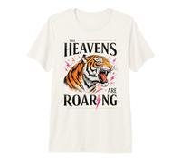Diseño de Tigre Feroz de The Heavens Are Roaring Camiseta Premium