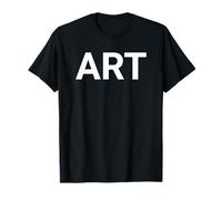 Diseño de tipografía ARTE Letras blancas negritas Palabra minimalista Camiseta