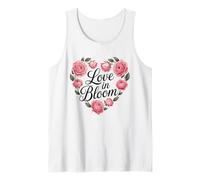 Diseño de tipografía de corazón Floral Love in Bloom Camiseta sin Mangas