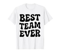 Diseño de tipografía Ondulada Best Team Ever Retro de los años Setenta Camiseta