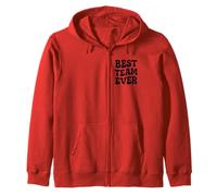 Diseño de tipografía Ondulada Best Team Ever Retro de los años Setenta Sudadera con Capucha
