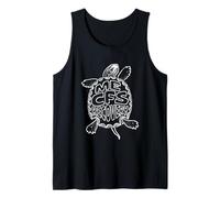 Diseño de Tortuga de Fatiga crónica para Conciencia de ME CFS Camiseta sin Mangas