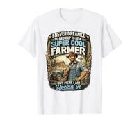 Diseño de Tractores agrícolas Farmer Life Farm Country Prides Camiseta gráfica económica, Hombre, Blanco, S