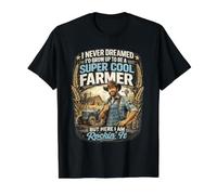 Diseño de Tractores agrícolas Farmer Life Farm Country Prides Camiseta gráfica económica, Hombre, Negro, S