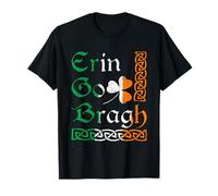 Diseño de trébol celta de Erin Go Bragh con orgullo irlandés Camiseta