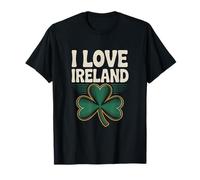 Diseño de trébol de trébol I Love Ireland Camiseta