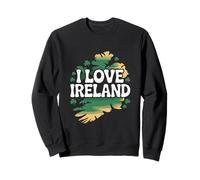 Diseño de trébol de trébol I Love Ireland Sudadera
