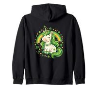 Diseño de trébol de Unicornio del día de San Patricio Sudadera con Capucha