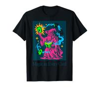 Diseño de Truco de Cartas de Mago mágico, Arte de Libro de hechizos de neón Camiseta