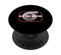 Diseño de turbocompresor Go or Blow para entusiastas de los automóviles PopSockets PopGrip Adhesivo