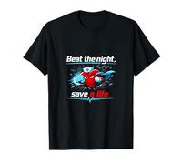 Diseño de Turno de Noche de Enfermera Beat The Night Save a Life Camiseta