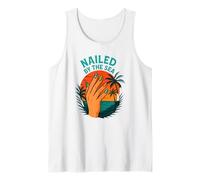 Diseño de uñas Nailed by the Sea Tropical Beach para verano Camiseta sin Mangas