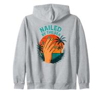 Diseño de uñas Nailed by the Sea Tropical Beach para verano Sudadera con Capucha