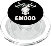 Diseño de Vaca EMO EMOOO, Divertido Juego de Palabras de Animales de Granja y sarcástico PopSockets PopGrip para MagSafe