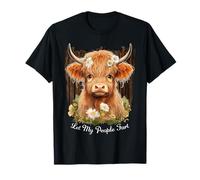 Diseño de Vaca Highlander, Let My People Fart, Amante de los Animales de Granja Camiseta