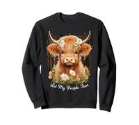 Diseño de Vaca Highlander, Let My People Fart, Amante de los Animales de Granja Sudadera