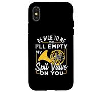 Diseño de válvula de saliva de cuerno francés para trompetistas Carcasa para iPhone X/XS
