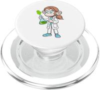 Diseño de Vaso de precipitado de Laboratorio de Curious Monkey Chemist Scientist PopSockets PopGrip para MagSafe