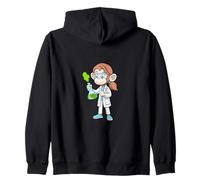 Diseño de Vaso de precipitado de Laboratorio de Curious Monkey Chemist Scientist Sudadera con Capucha
