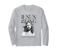 Diseño de versículo bíblico Cristiano Jesús es Manga Larga