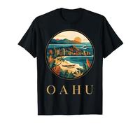 Diseño de Viaje a la Isla Vintage de Oahu, Hawái, Waikiki Beach Camiseta