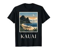Diseño de Viaje a una Isla Vintage de la Costa Tropical de Kauai, Hawái Camiseta