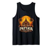 Diseño de Viaje del Templo del Atardecer de Pattaya Tailandia Camiseta sin Mangas