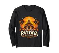 Diseño de Viaje del Templo del Atardecer de Pattaya Tailandia Manga Larga