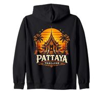Diseño de Viaje del Templo del Atardecer de Pattaya Tailandia Sudadera con Capucha