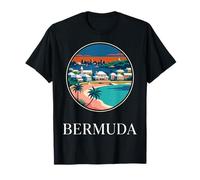 Diseño de Viaje Retro del Puerto costero de la Isla de Las Bermudas Camiseta