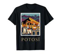 Diseño de Viaje Vintage de la Ciudad histórica de Potosi, Bolivia Camiseta