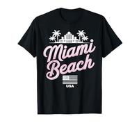 Diseño de Viajes urbanos con Palmeras en Miami Beach Camiseta
