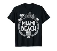 Diseño de Viajes urbanos con Palmeras en Miami Beach Camiseta