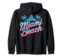 Diseño de Viajes urbanos con Palmeras en Miami Beach Sudadera con Capucha