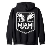 Diseño de Viajes urbanos con Palmeras en Miami Beach Sudadera con Capucha