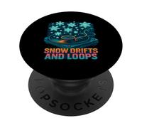 Diseño de Vinilo de Invierno Snow Drifts and Loops PopSockets PopGrip Adhesivo