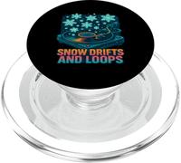 Diseño de Vinilo de Invierno Snow Drifts and Loops PopSockets PopGrip para MagSafe