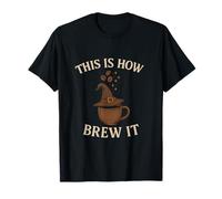 Diseño de Witch Coffee Magic Brew en Oro marrón Camiseta