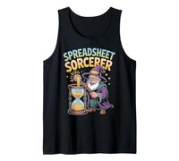 Diseño del Asistente de Datos mágicos Hechicero de Hoja de cálculo Camiseta sin Mangas