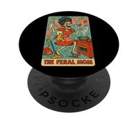 Diseño del Caos Esqueleto del Tarot de la Madre Salvaje PopSockets PopGrip Adhesivo