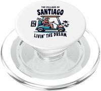 Diseño del carrito de golf del pueblo de Santiago PopSockets PopGrip para MagSafe