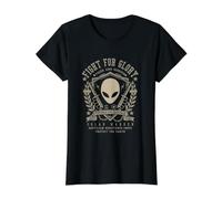 Diseño del Cuerpo Reptiliano Guardián Solar del Programa Espacial Secreto Camiseta gráfica económica, Mujer, Negro, S