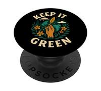 Diseño del Día de la Tierra Keep It Green PopSockets PopGrip Adhesivo