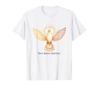 Diseño del Día de Pentecostés 2026 - Golden Flame Aesthetic Catholic Camiseta