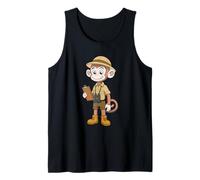 Diseño del Explorador de la guía de Safari del Mono Aventurero Camiseta sin Mangas