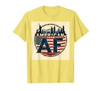 Diseño del Horizonte de la Bandera patriótica Estadounidense de los EE. UU. Camiseta, Hombre, Limón, XXL